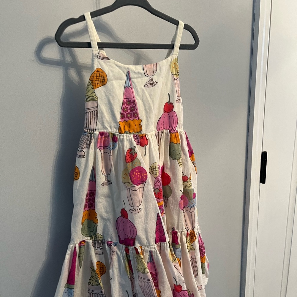 Charming Ice Cream Print Kids Dress